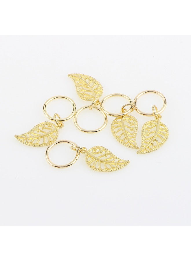 80PCS Twisted Braid Hair Beads,Metal Cuff Braid Ring,Pendant Braid Clips,Hair Accessories,DIY Hair Braid Accessories,DIY Hair Accessories,Plating(Gold+silver) - Image 3